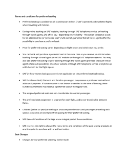 terms and conditions pre-seating