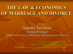 A Theory of Marriage, Labor and Divorce