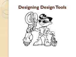 Designing Design Tools