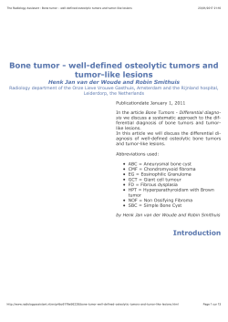 Bone tumor - well-defined osteolytic tumors and tumor