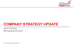 Company Strategy Update