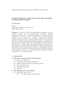 COMPUTATIONAL ASPECTS OF THE CELL METHOD IN