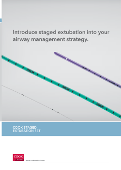 Introduce staged extubation into your airway management strategy.