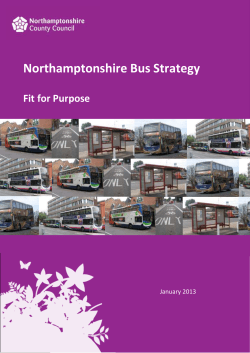 Northamptonshire Bus Strategy - Northamptonshire County Council