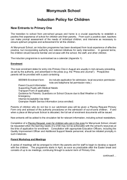 P1 Induction Policy Dec 2015