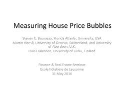 Measuring House Price Bubbles