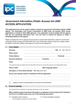 Government Information (Public Access) Act 2009