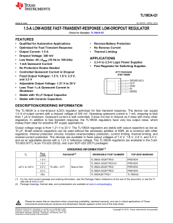 TL1963A-Q1 1.5-A Low-Noise Fast-Transient