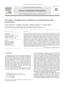 The impact of supply chain complexity on