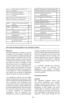 DOCTOR OF PHILOSOPHY IN ECONOMICS