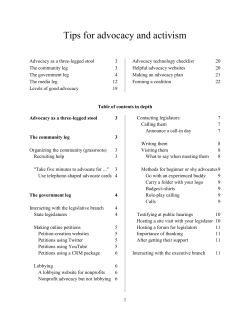 Advocacy technology checklist - Self