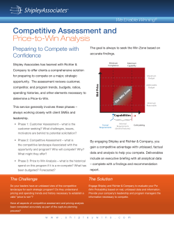 Competitive Assessment and Price-to-Win Analysis
