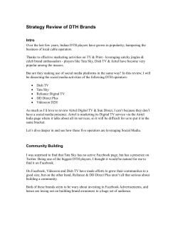 Strategy Review of DTH Brands