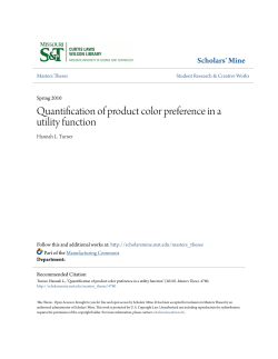 Quantification of product color preference in a utility