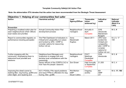 Draft Community Safety/LAA Action Plan