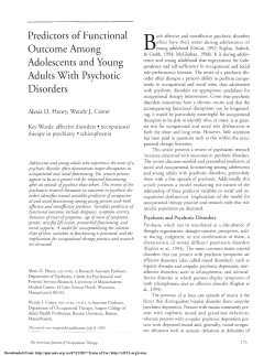 Predictors of Functional Outcome Among Adolescents and Young