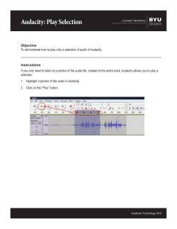Audacity: Play Selection