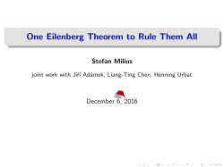 One Eilenberg Theorem to Rule Them All