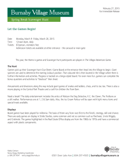 Spring Break Scavenger Hunt Let the Games Begin!