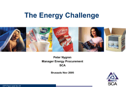 SCA Packaging , Containerboard Divisison Energy Issues