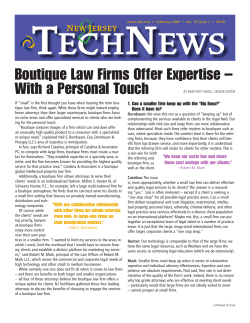 Boutique Law Firms Offer Expertise &ndash; With a Personal Touch