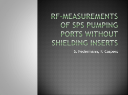 Measurements of SPS pumping ports without shielding