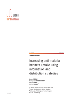 Increasing anti-malaria bednets uptake using information and