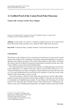 A Certified Proof of the Cartan Fixed Point Theorems