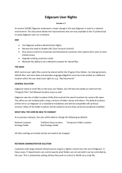 Edgecam User Rights - IFSC Campus Joinville