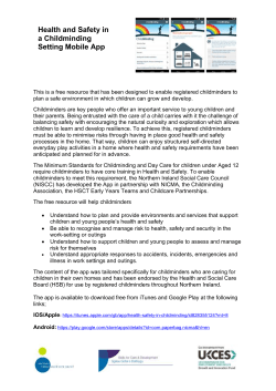 Health and Safety in a Childminding Setting