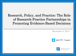 Research-Practice Partnerships at the District Level: A New Strategy
