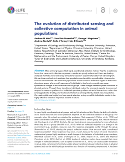 The evolution of distributed sensing and collective computation in
