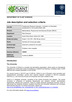 Job Description - recruit.ox.ac.uk