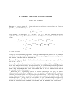 SUGGESTED SOLUTIONS FOR PROBLEM SET 5 Exercise 1