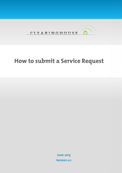 How to submit a Service Request