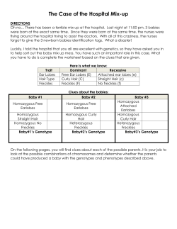 Case of Hospital Baby Mix Up Activity