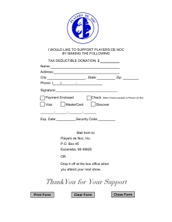 I WOULD LIKE TO SUPPORT PLAYERS DE NOC