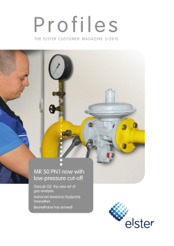 MR 50 PN 1 now with low-pressure cut-off - Elster