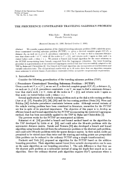 Precedence Constrained Traveling Salesman Problem: PCTSP
