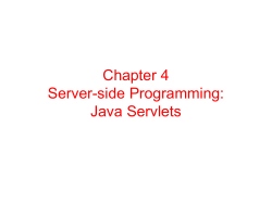 Chapter 6 Server-side Programming: Java Servlets