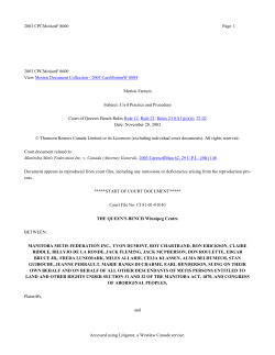 Factum of the Respondent (Canada)