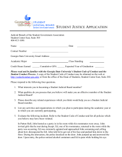 student judicial board - Dean of Students