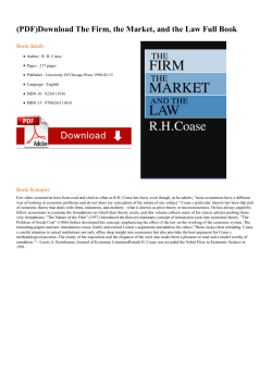 Download The Firm, the Market, and the Law