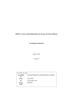 Course in Retrofitting homes for energy and water efficiency