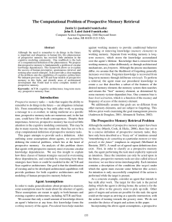 The Computational Problem of Prospective Memory Retrieval