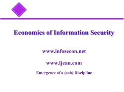 Economics of Information Security