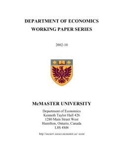 2002-10 - McMaster University, Canada