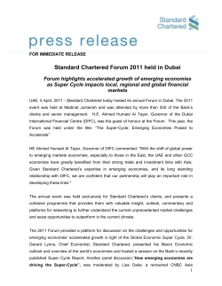 FOR IMMEDIATE RELEASE