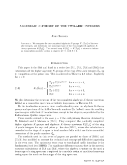 ALGEBRAIC K-THEORY OF THE TWO