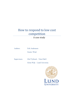 How to respond to low cost competition